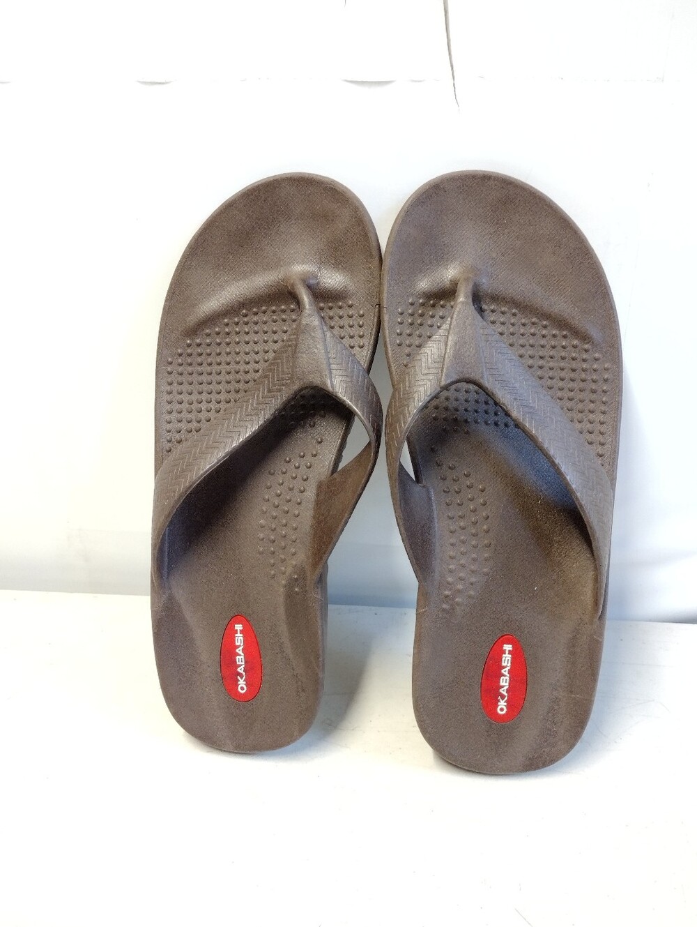 Okabashi Men's Surf Brown Flip Flop Sandals Size LL (9-10)